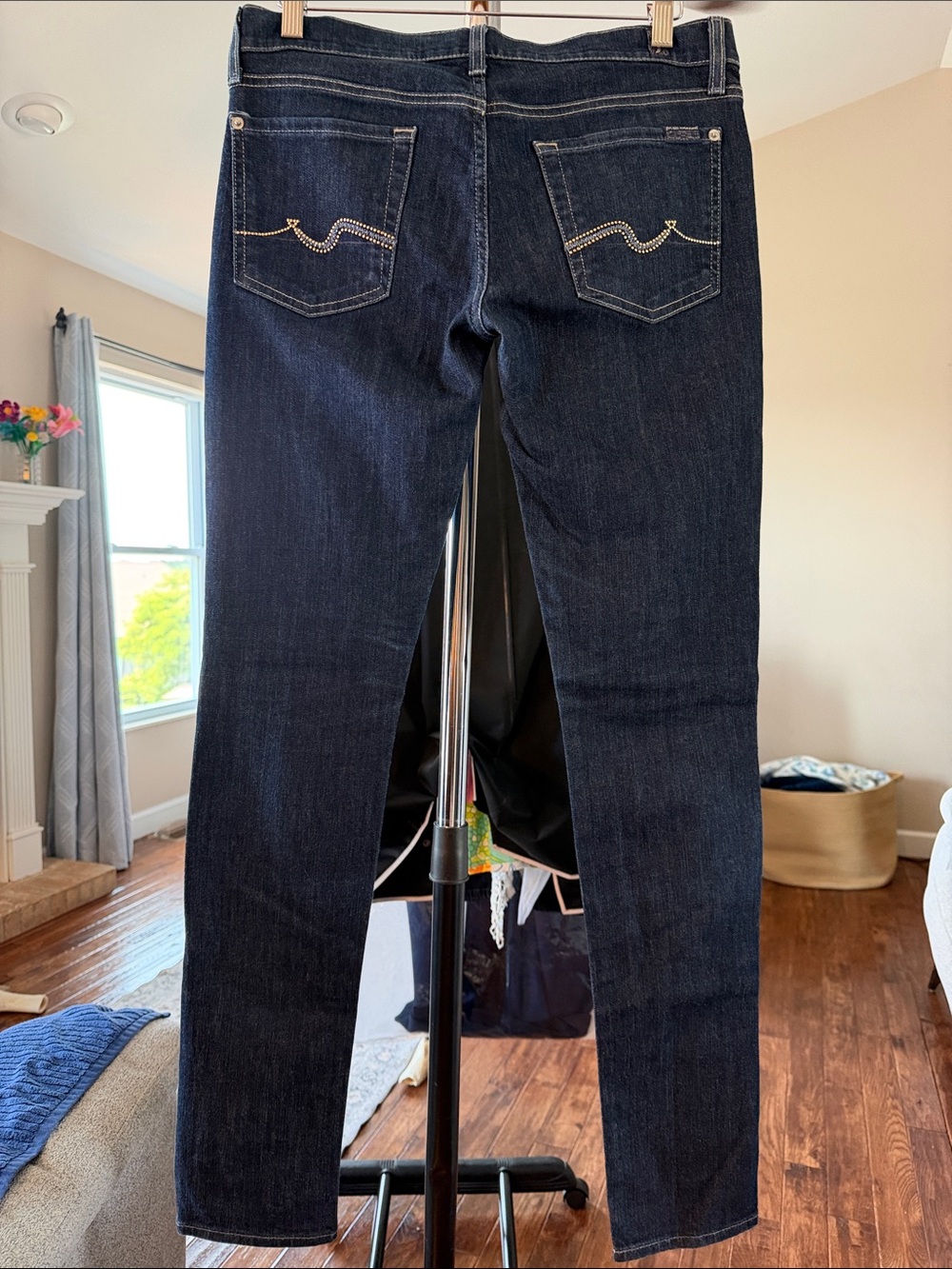 7 For All Mankind Dark Indigo Roxanne Skinny Sz 29